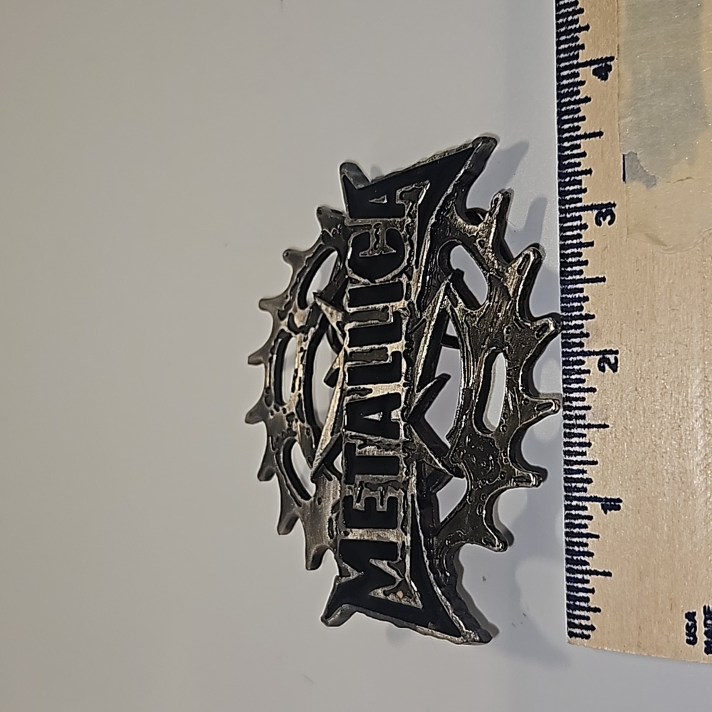 Unisex "Metallica" Saw Bladelike Design Metal Belt Buckle - Picture 5 of 8